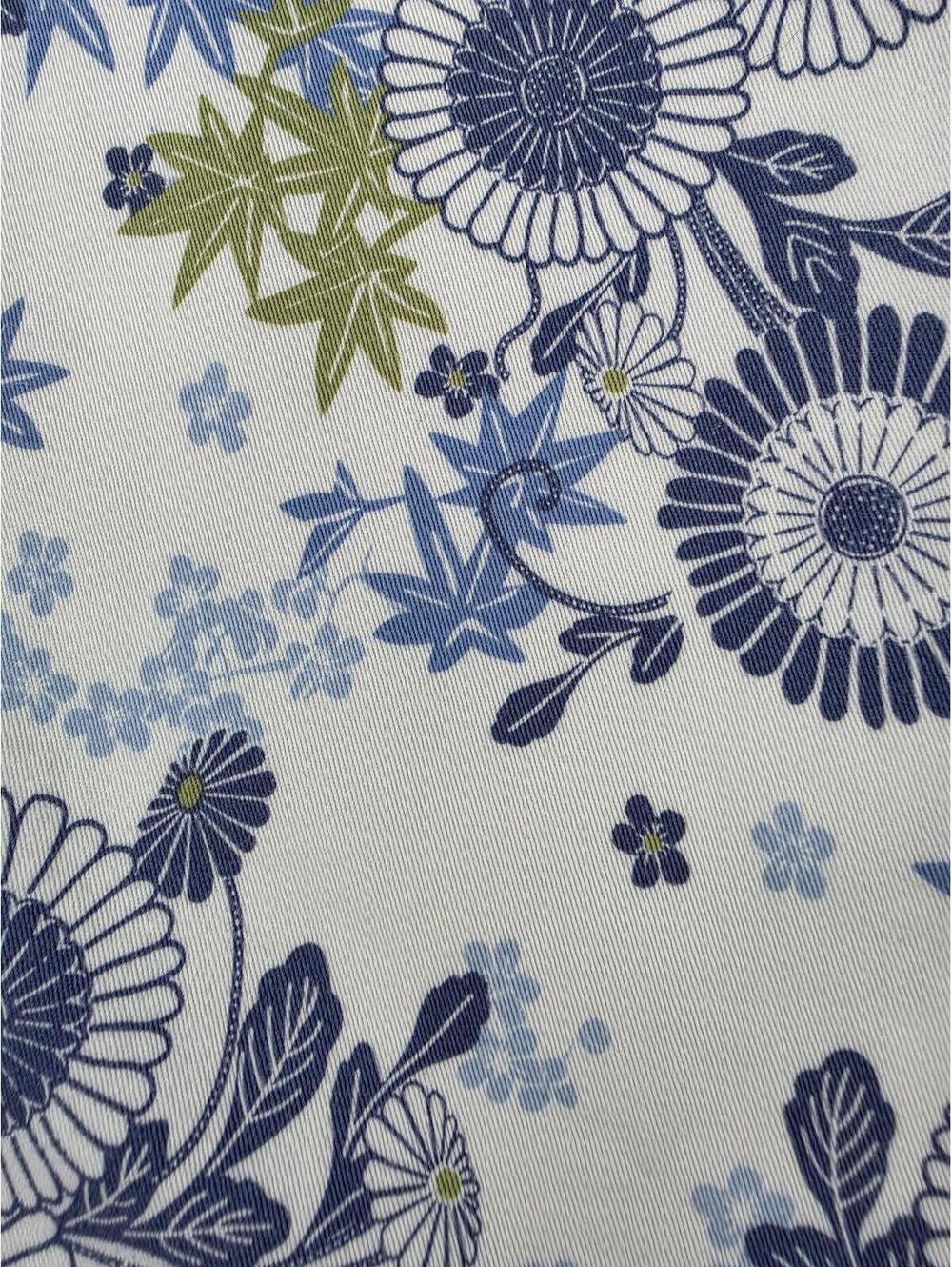 Pendleton Women's XL Floral Denim Jacket Blue White Chrysanthemum Trucker - Picture 10 of 11